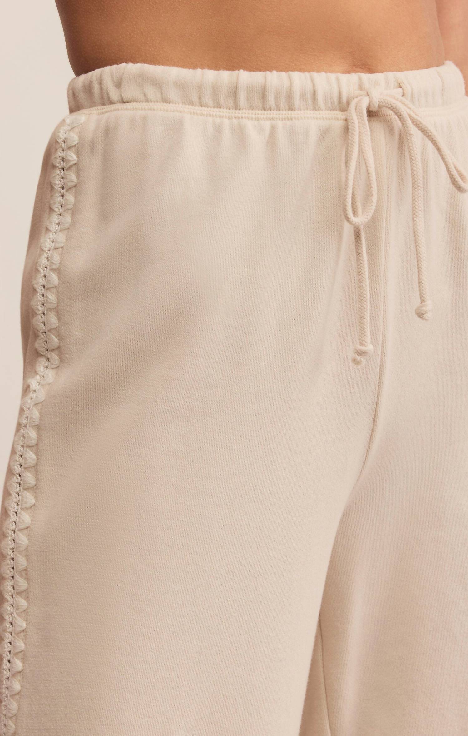 Z Supply Allie Take All Sweatpant in beige - women's pants - view 4
