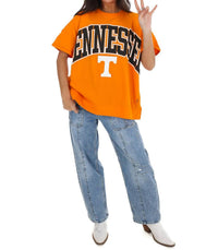 Pressbox - Tennessee Rolled Sleeve Oversized Top