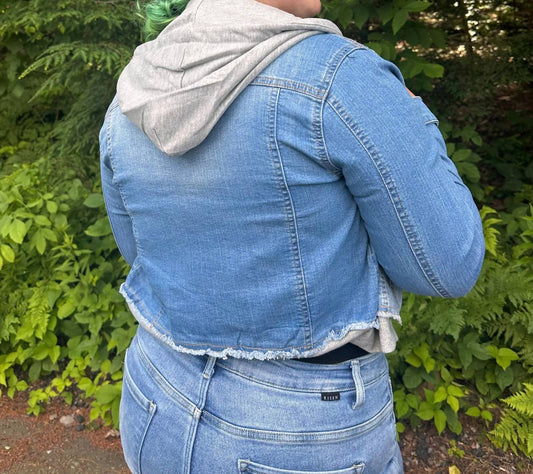 Active Basic - Women's Julian Hoodie Contrast Denim Jacket