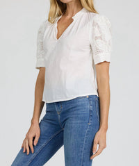 Dear John Denim - Women's Lace Puff Sleeve Top