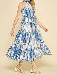 Pinch - Print Halter Neck Maxi Dress