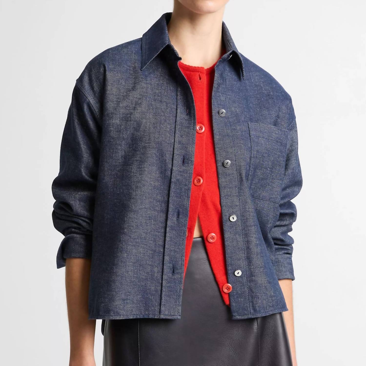 Vince - Cropped Long Sleeve Shirt