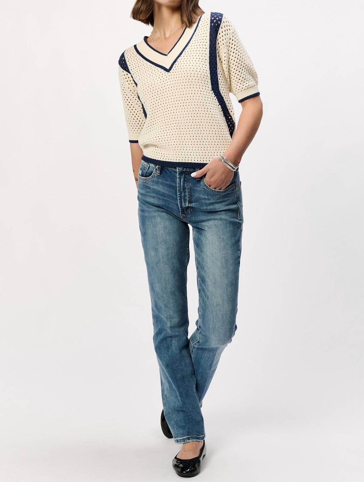 Another Love - Priscilla Striped V-neck Top