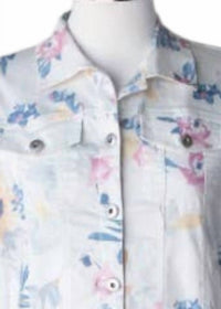 Keren Hart - Women's Floral Long Sleeve Button Jacket