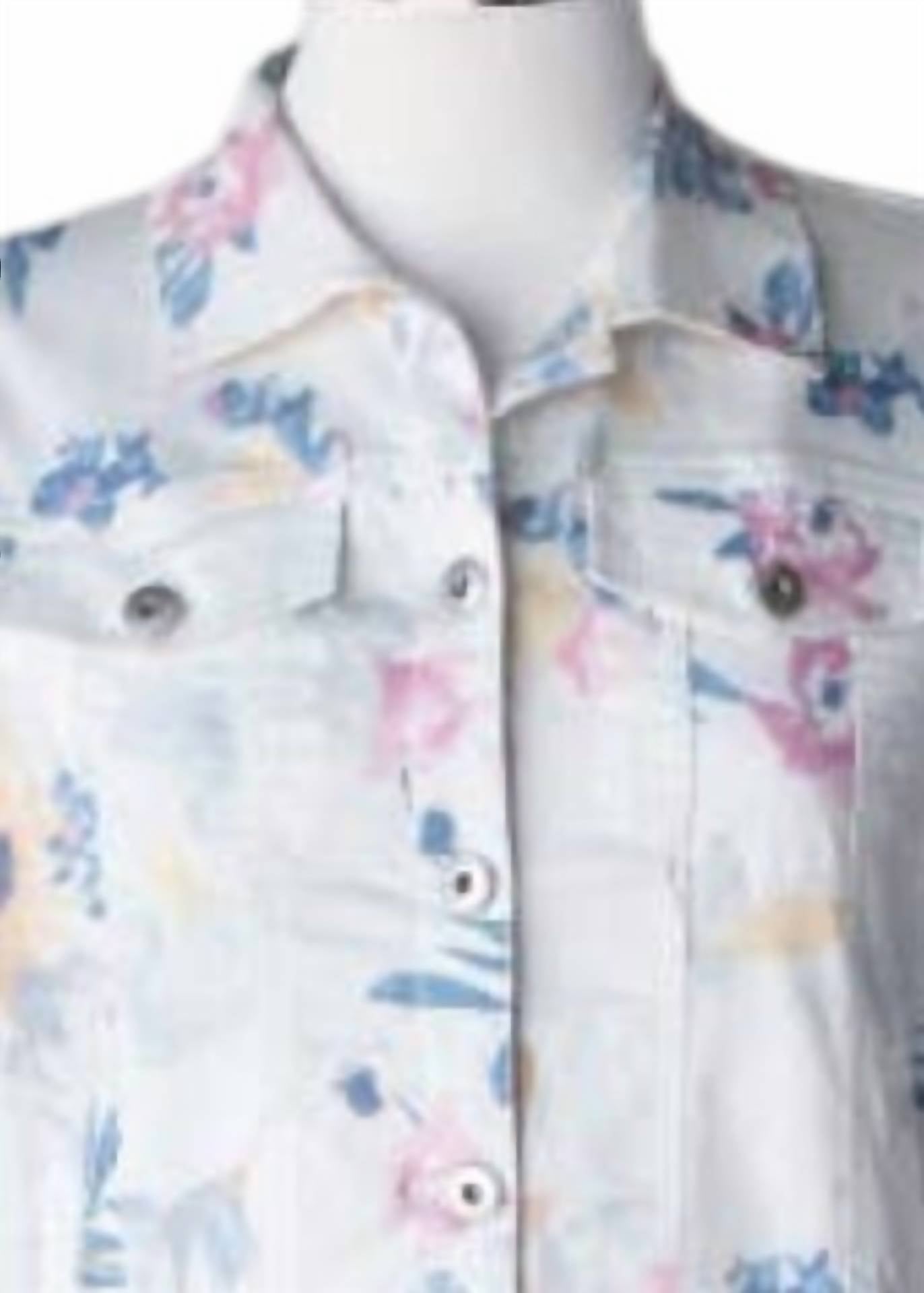 Keren Hart - Women's Floral Long Sleeve Button Jacket