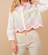 Blue B - Aurora Metallic Embroidery Shirt