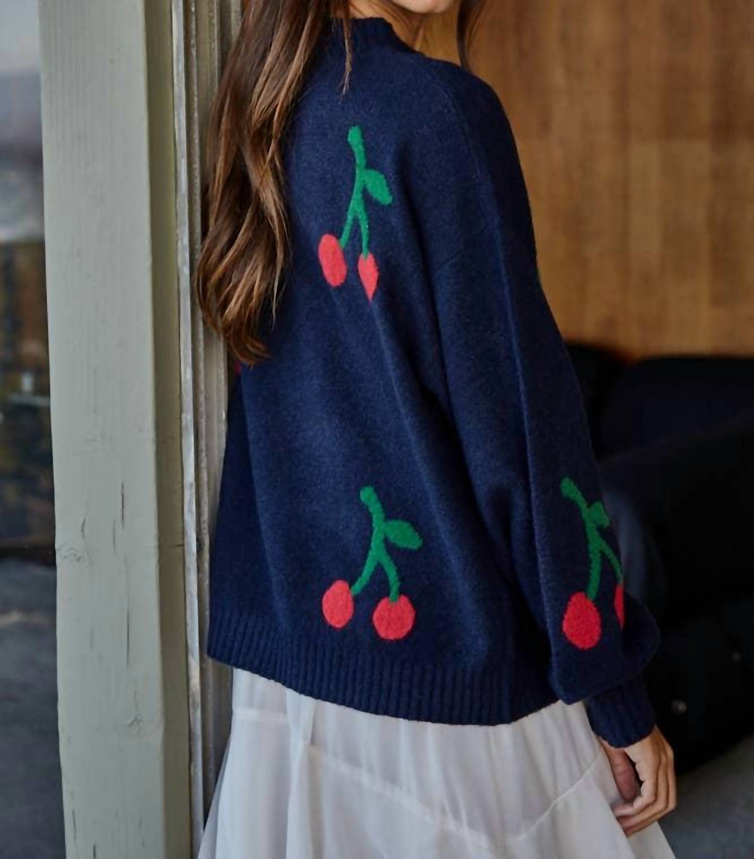By Together - Cherry Print Sweater