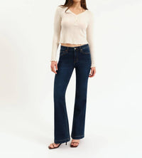 Daze - Heart Breaker Mid Rise Flare Jeans