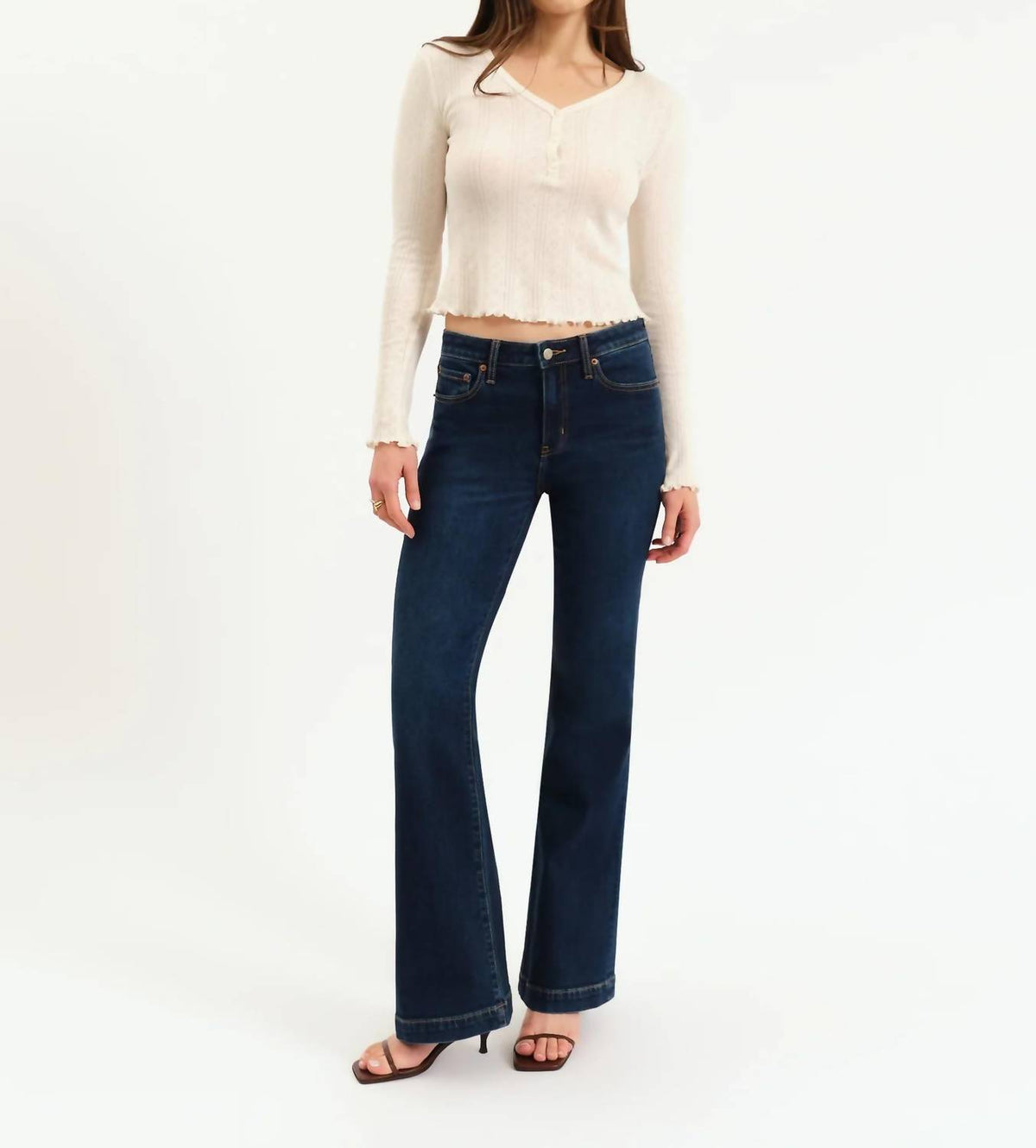 Daze - Heart Breaker Mid Rise Flare Jeans