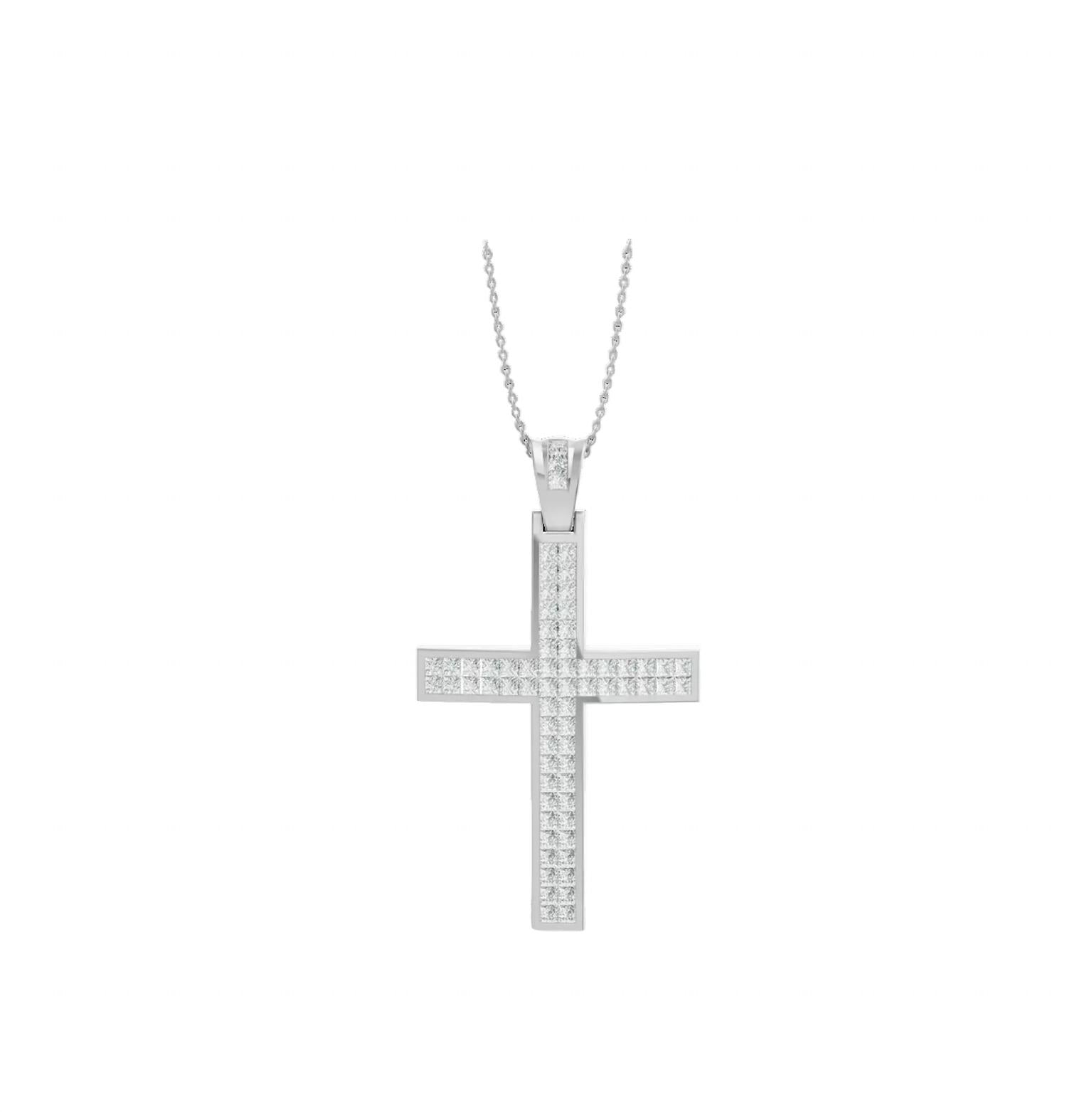 Aamiaa - Stan-p-1.14-3.11-14w Natural Diamond Cross Pendant