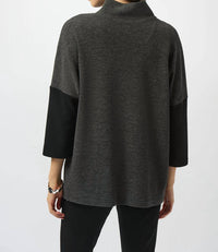 Joseph Ribkoff - Textured Knit Color Block Boxy Top