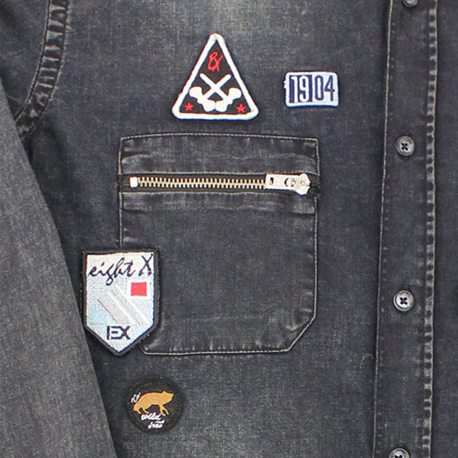 Eight X - Grizzly Bear Denim Button Down Shirt