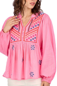mudpie Embellished Top in margeaux - women's blouse - alternate view