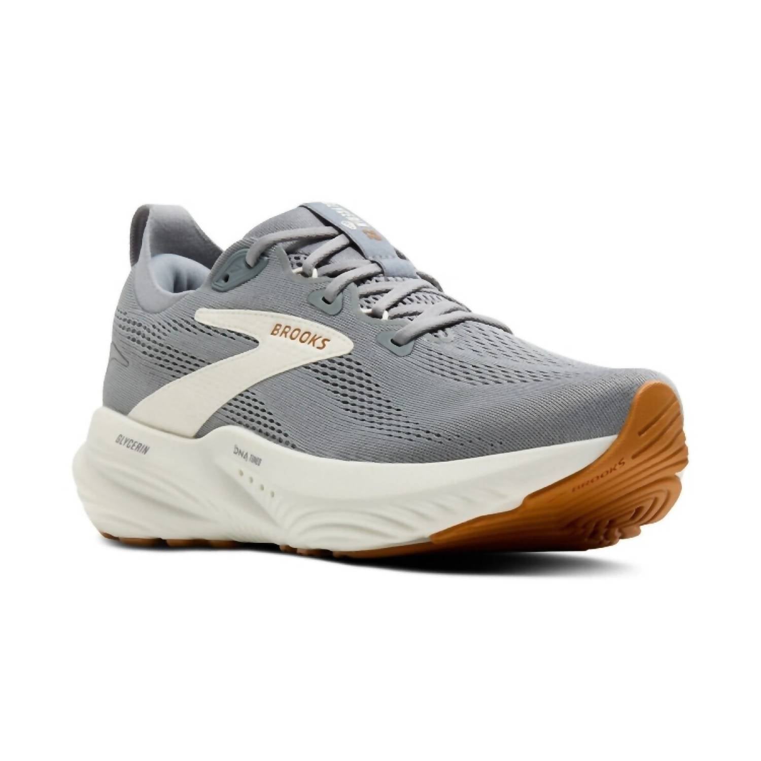 BROOKS Men's Glycerin 22 Running Shoes in primer gray gray honey ginger 2 - men's shoe
