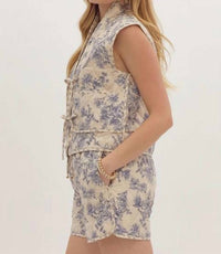 Entro - Floral Quilted Vest
