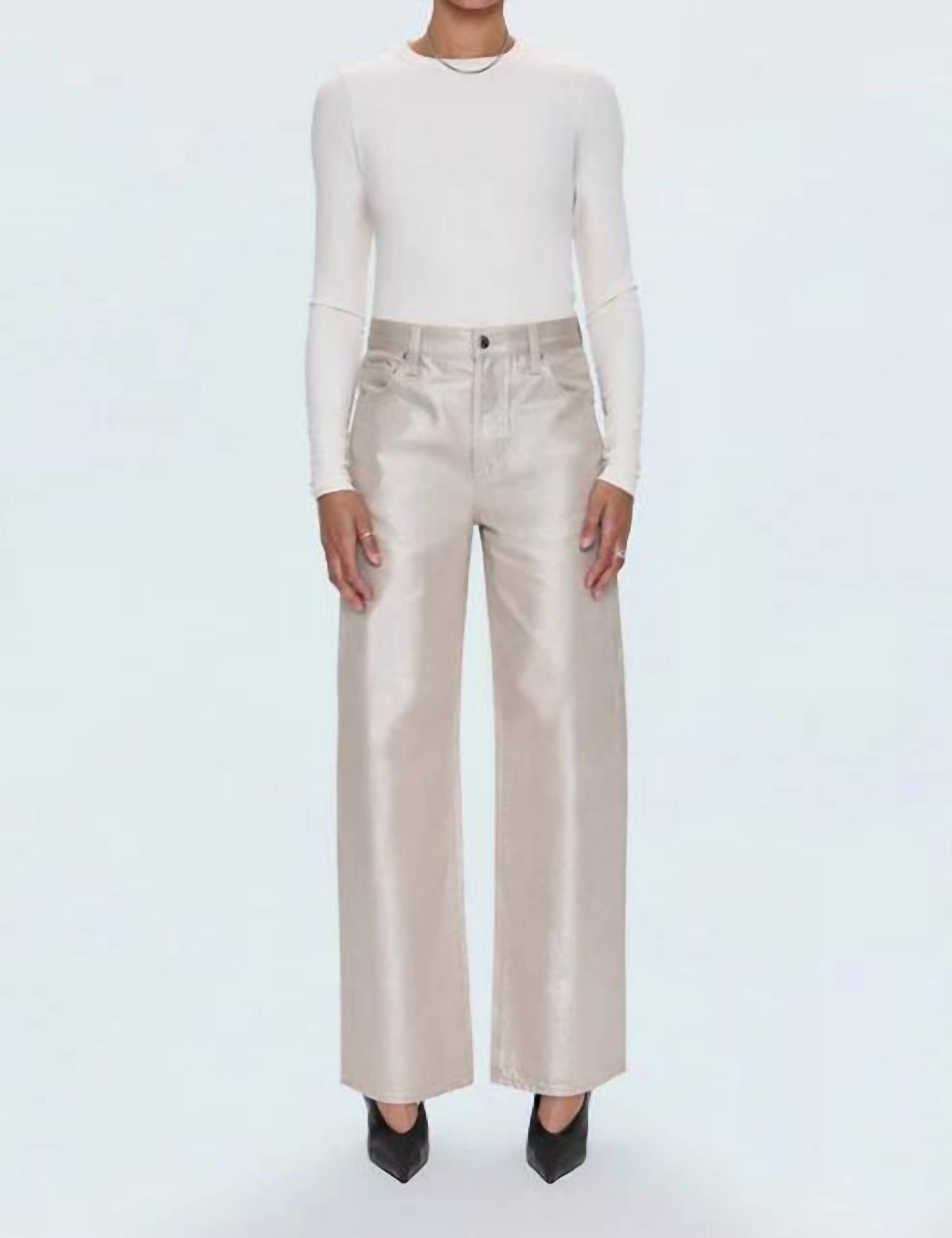 Pistola - Tate High Rise Bowed Wide Leg Jeans