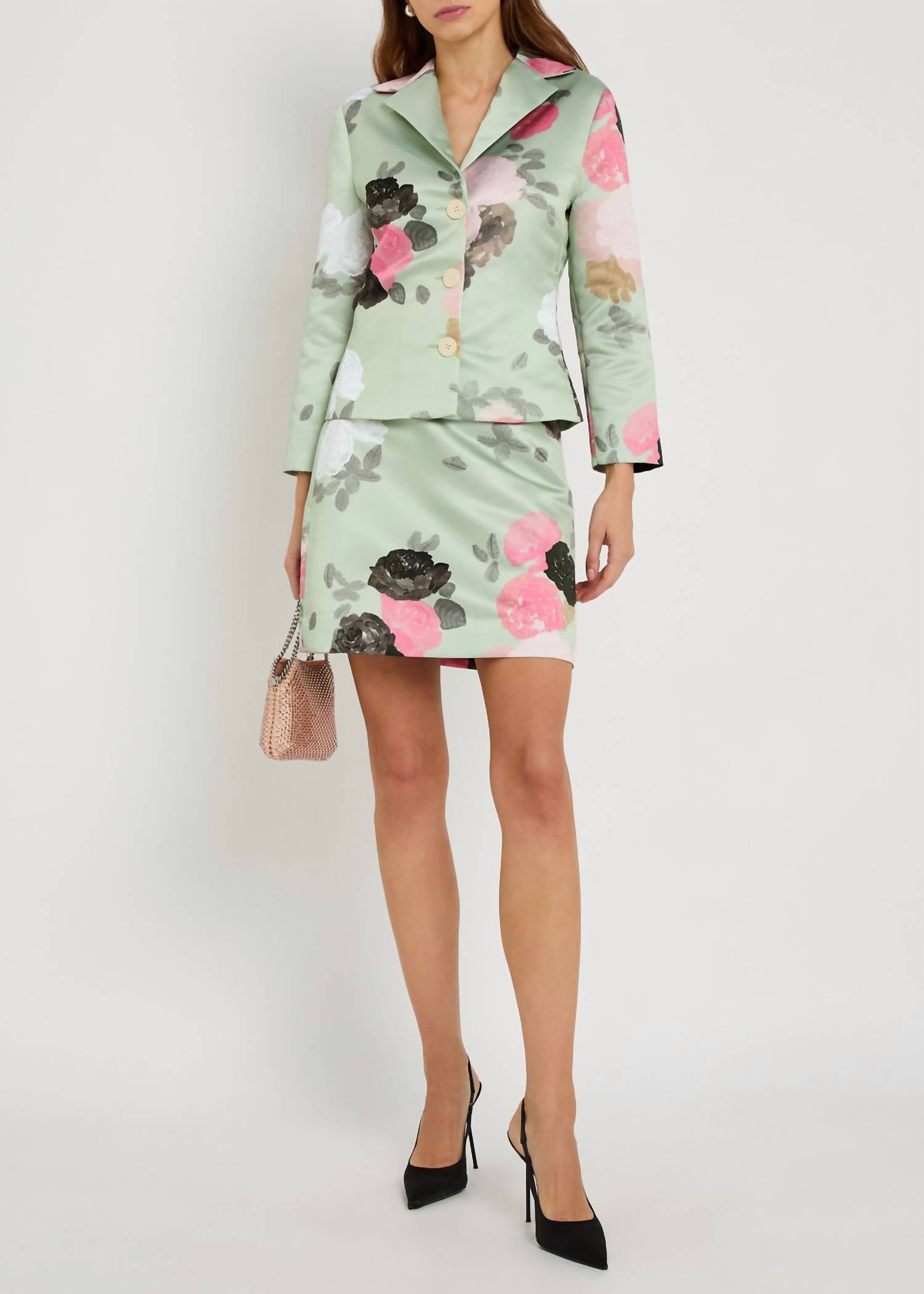 Bernadette - Elle Floral-print Satin Jacket
