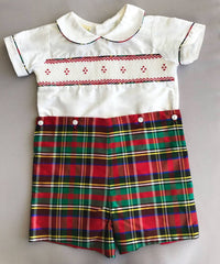 Le Za Me - Baby Boys Dex Plaid Silk Set