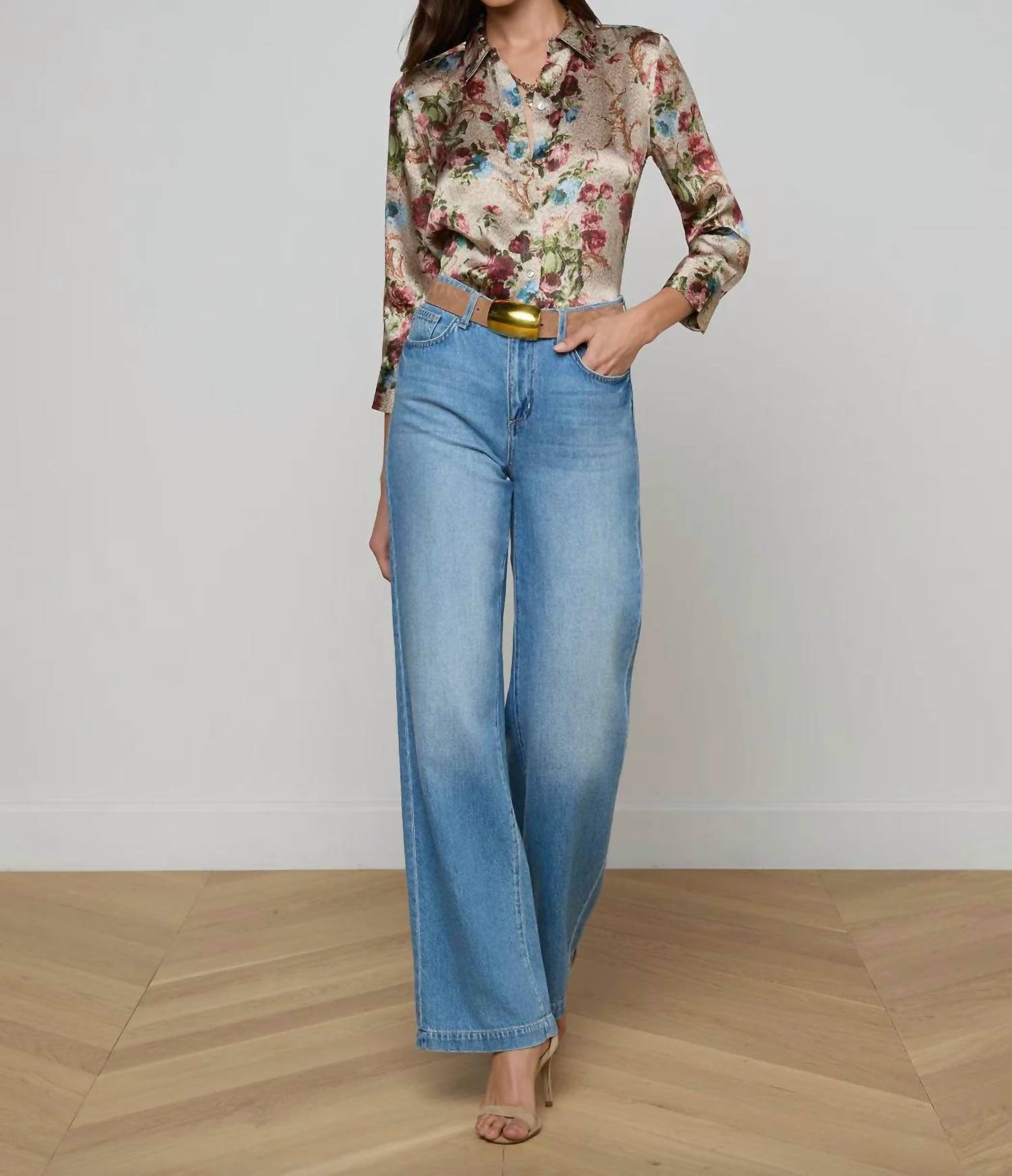 L'Agence - Scottie High Rise Wide Leg Jean