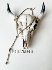 Boho Ranch - Women's Navajo Style Pearl Y Necklace