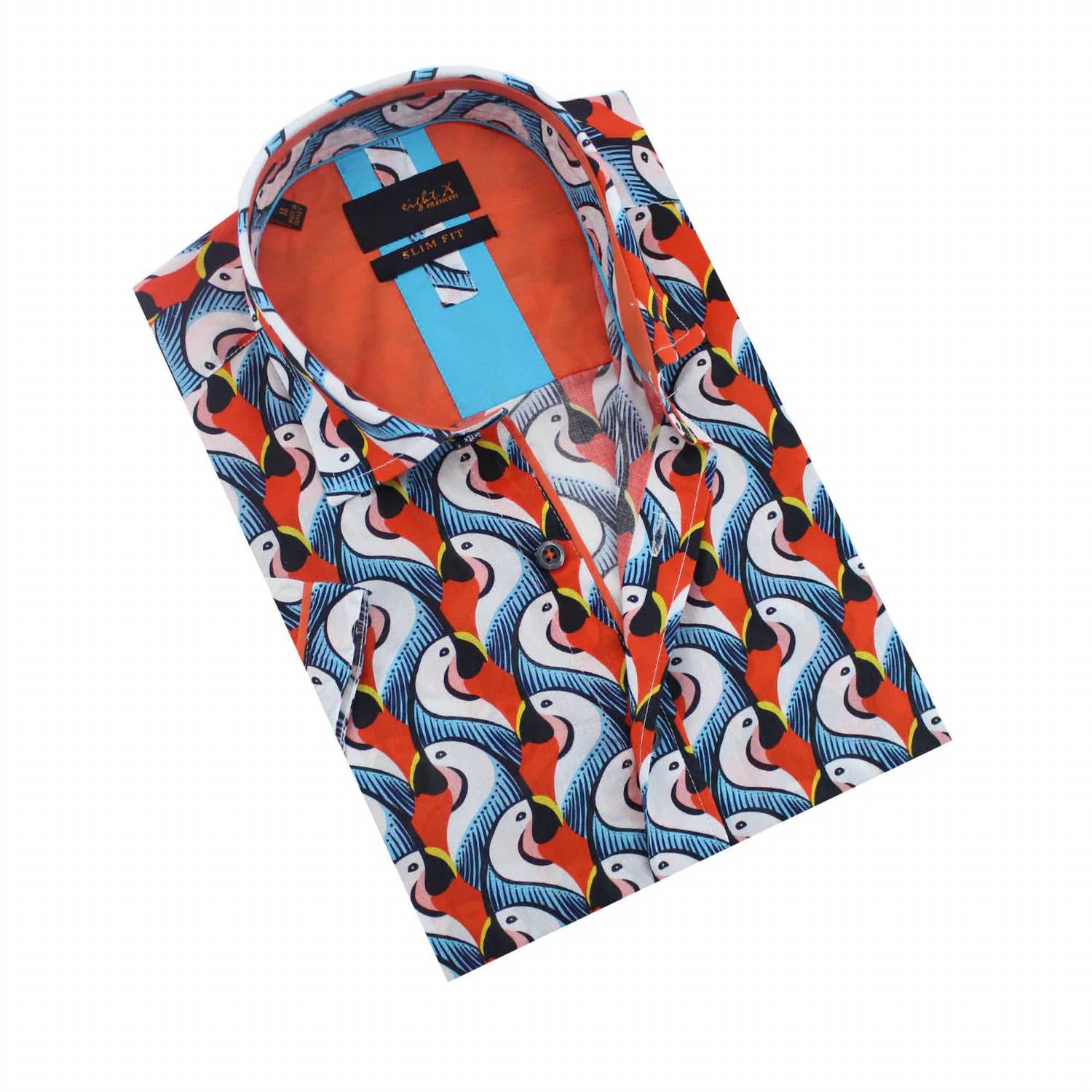 Eight X - Colorful Parrot Popart Shirt