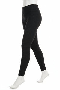 BBrazil Clothing Pyramid Weave Jacquard Long Leggings in black - women's pants - detail view