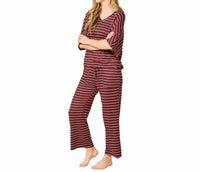 Softies - Women's Relaxed V-neck Capri Lounge Set
