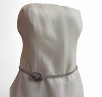 Dalida Ayach - Women's Strapless Short Dress With Belt