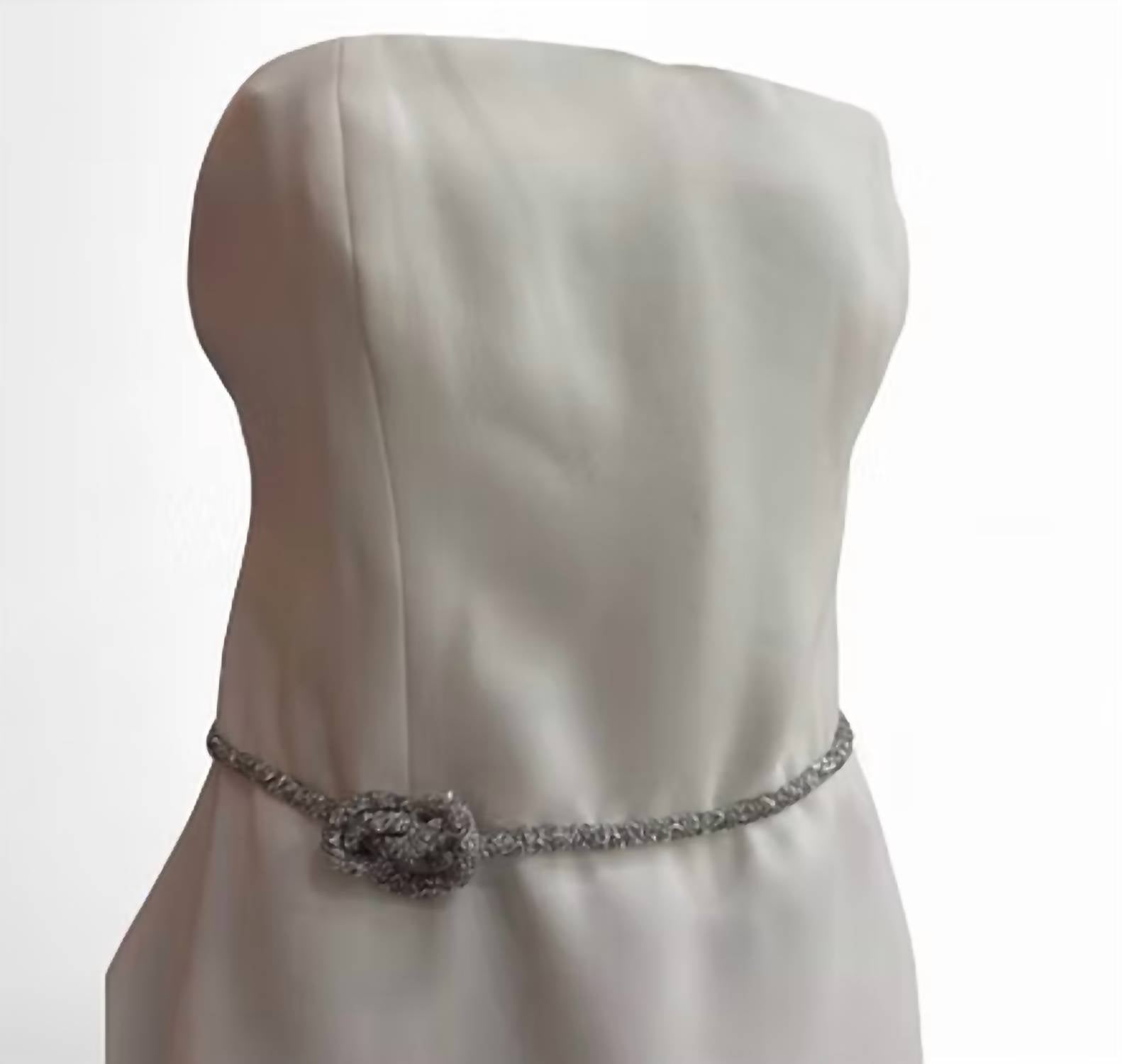 Dalida Ayach - Women's Strapless Short Dress With Belt