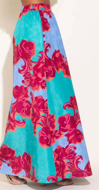 Alden Adair Daphine Skirt in catus flower - women's skirt - detail view
