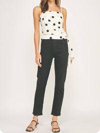 Strut & Bolt - Draped Pleat Detail Polka Corset Tube Top