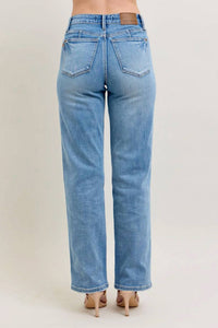 Judy Blue - Mid Rise Tummy Control Straight Jeans