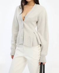 Rotate - Peplum Knit Cardigan