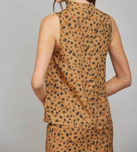 Fate - High Cowl Neck Sleeveless Blouse