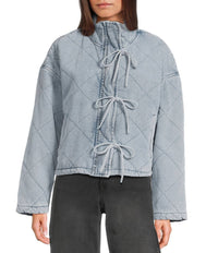 Blu Pepper - Quilted Jacket With Ties