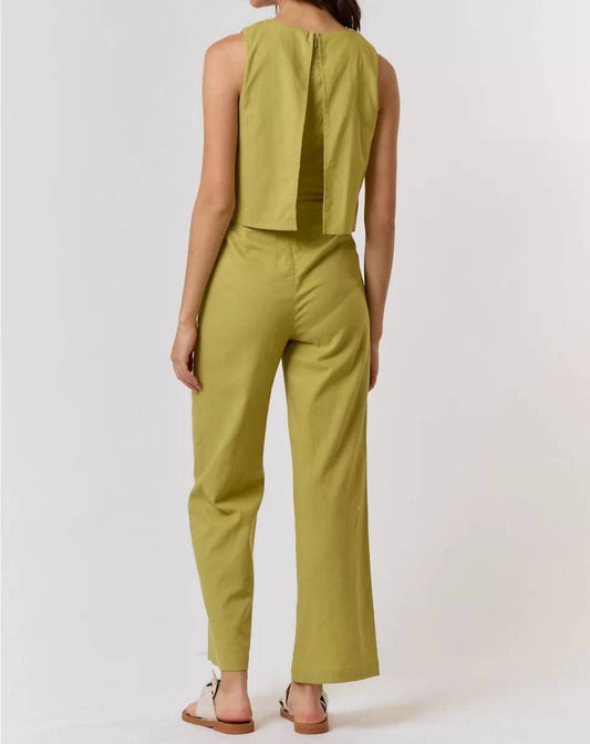 Lalavon - Somewhere Sunny Linen Jumpsuit