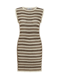 My Beachy Side Elia Hand-Crochet Mini Dress in stone - women's dress - alternate view