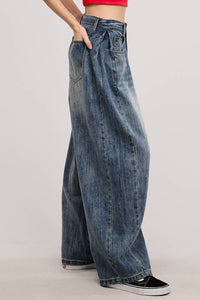 Mimosa - Barrel Wide-leg Baggy Denim Jeans