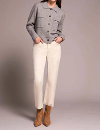Tribal - Double Knit Collared Sweater Cardigan