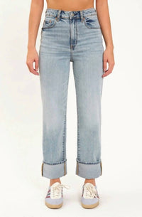 Daze - Sundaze High Rise Vintage Straight Cuffed Jeans