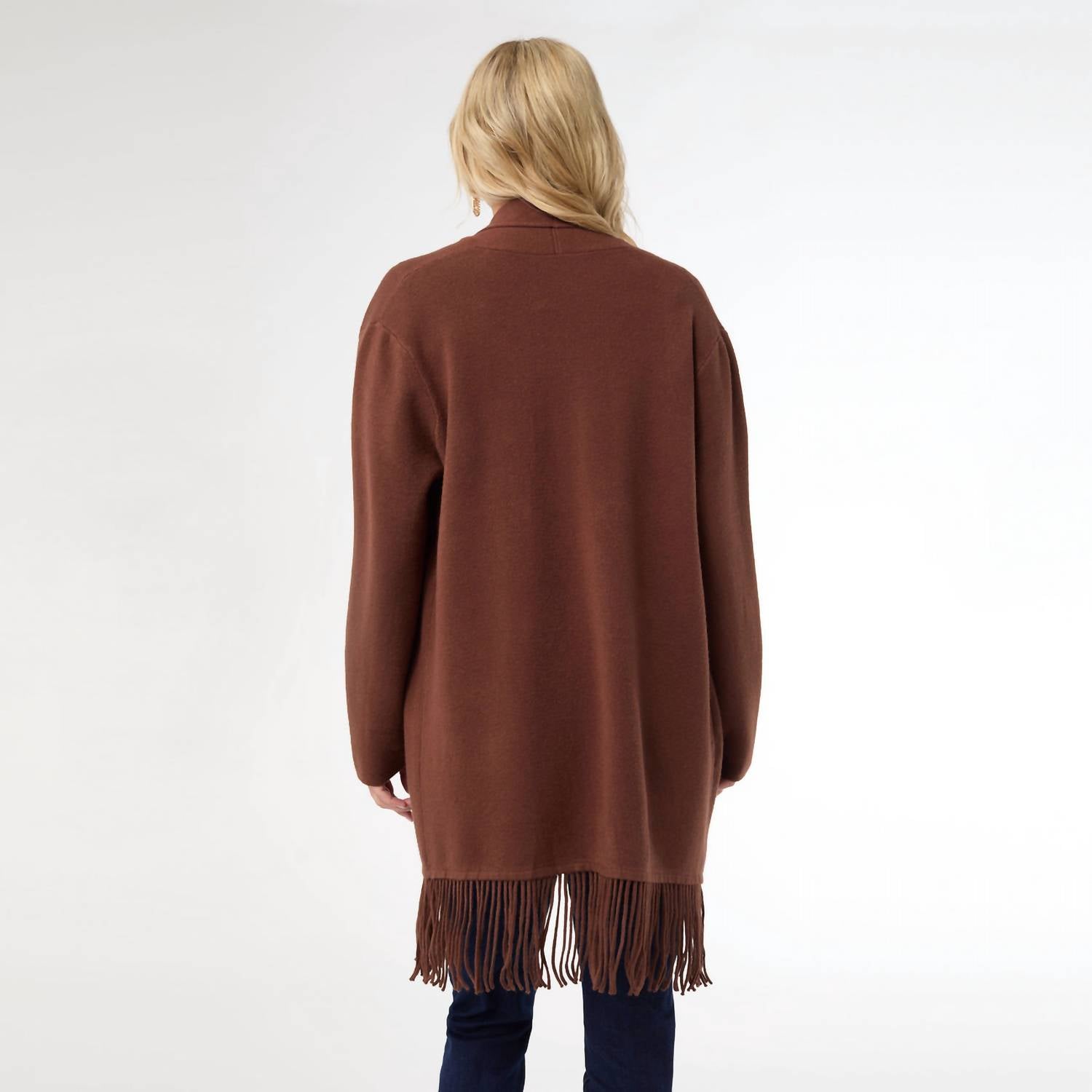Coco + Carmen - Mid Length Cardigan With Fringe
