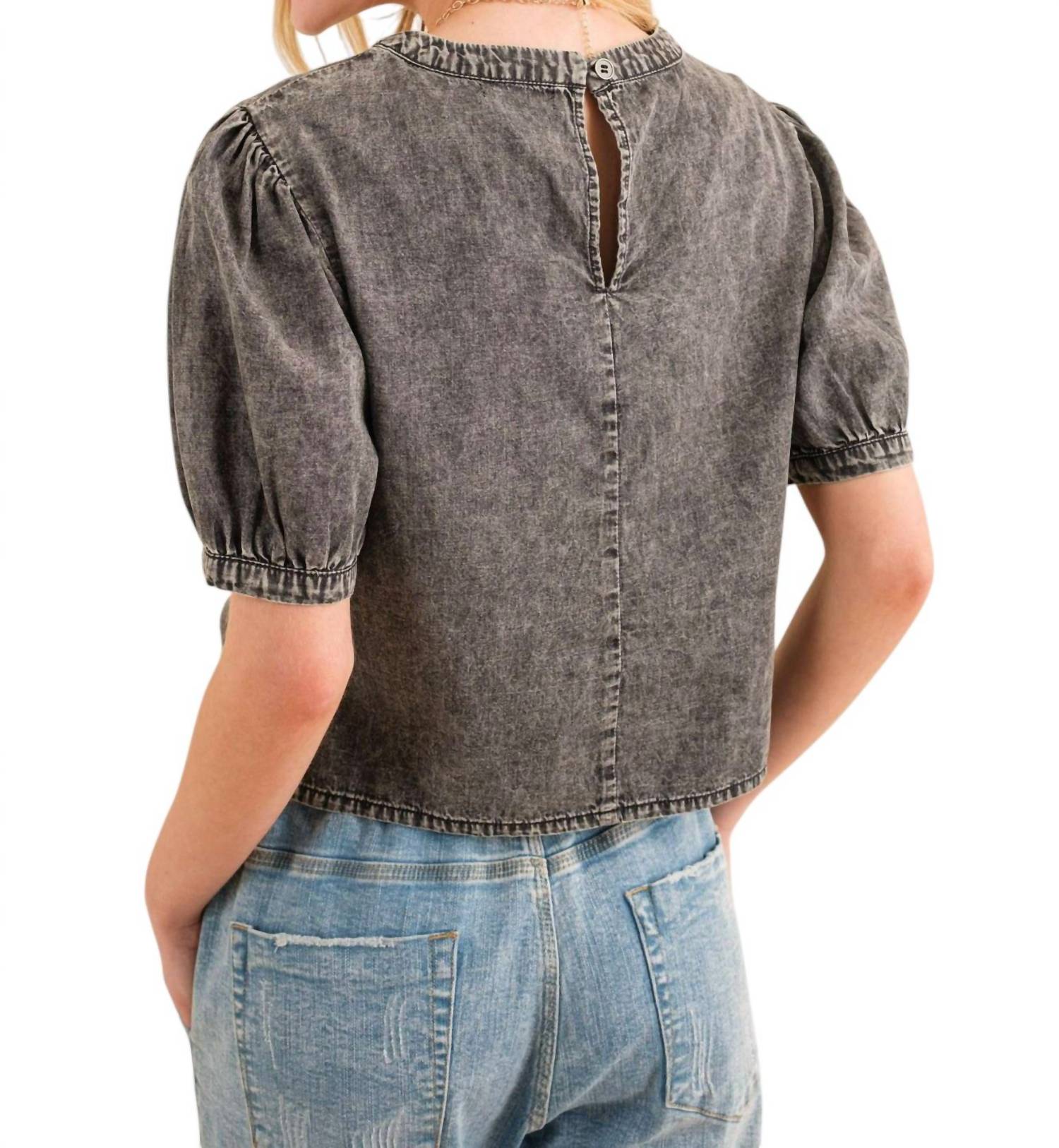 And The Why - Give Us Time Shirring Top