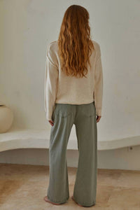 By Together - Crew Neck Long Sleeve Pullover Top
