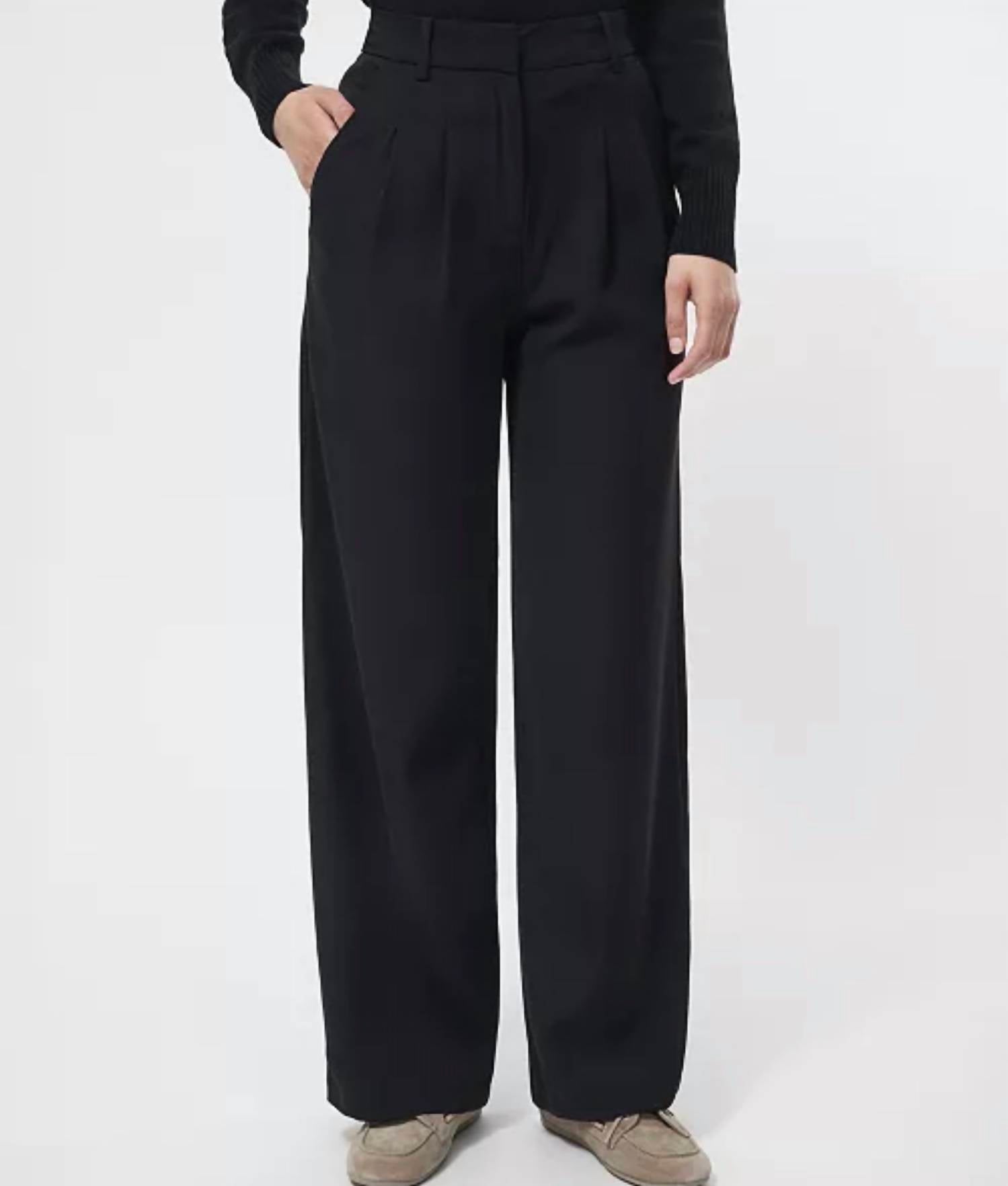FRENCH CONNECTION Harrie Wide Leg Pants in black - women's pants
