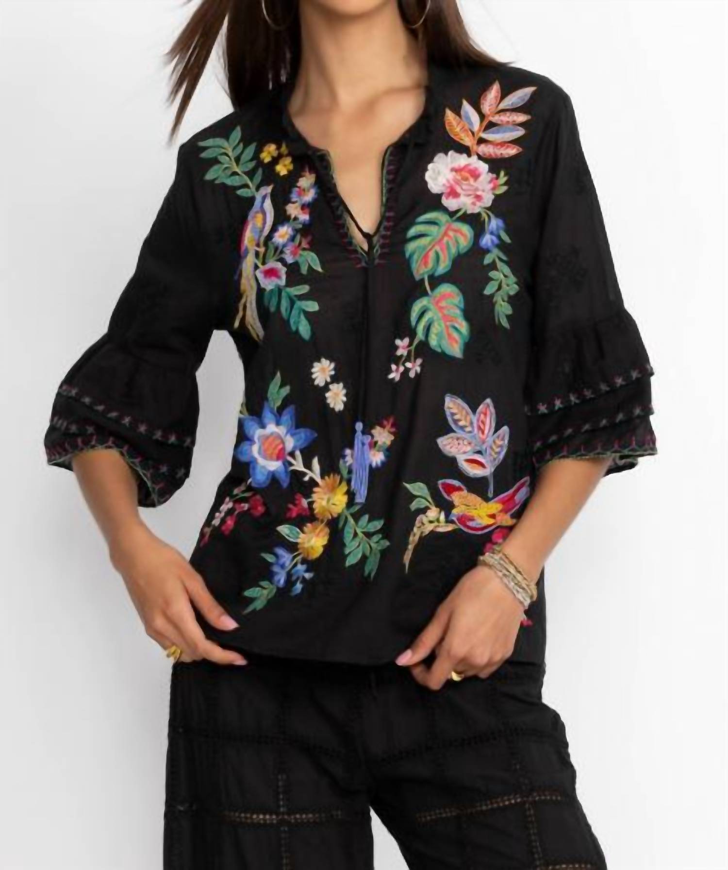 Johnny Was - Jenette Ruffle Sleeve Blouse