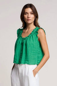 Velvet By Graham & Spencer - Tana Woven Linen Tank Top