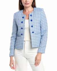 Tahari - Tweed Open Front Blazer