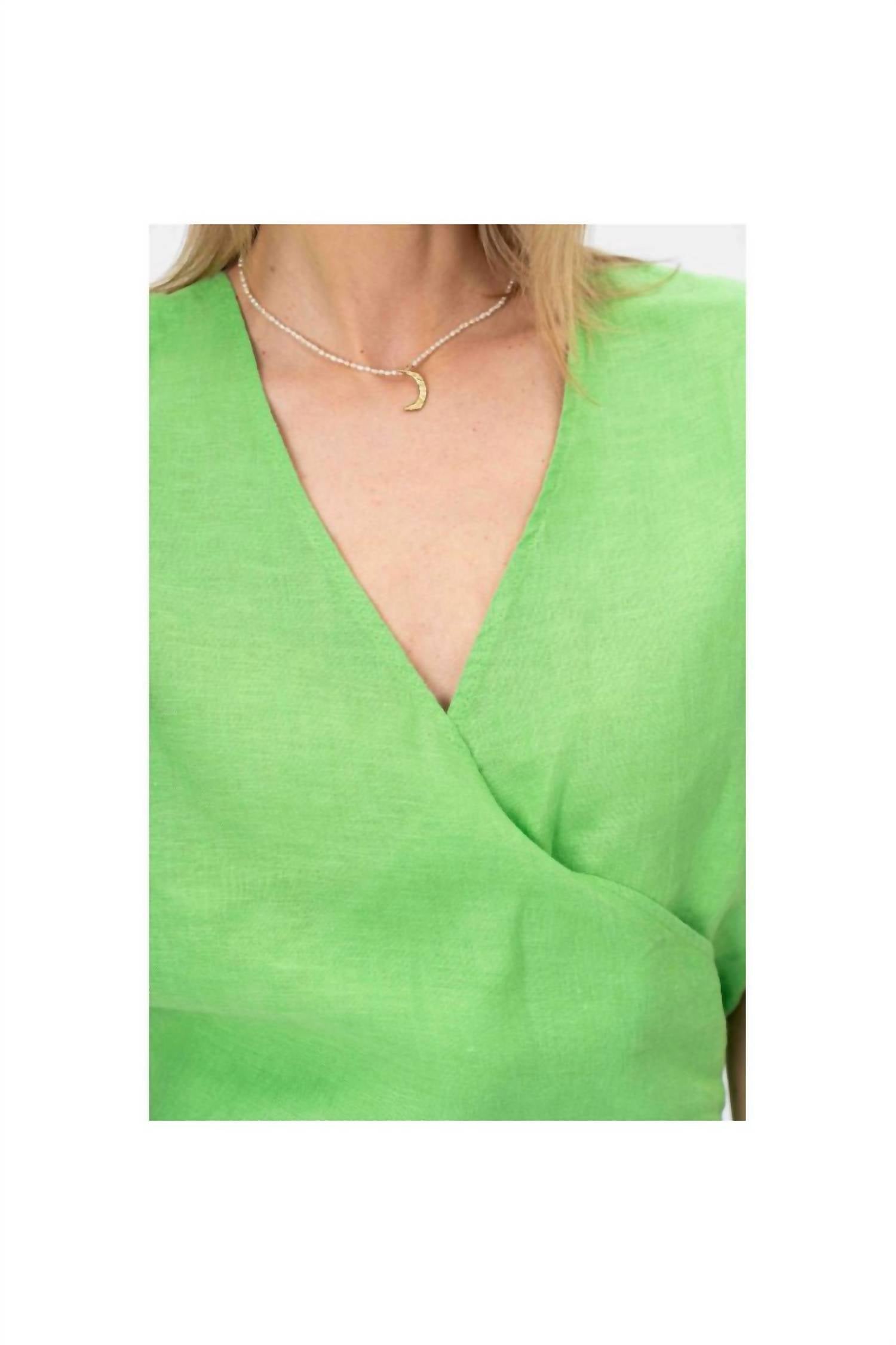 Look Mode Usa - Cross Linen Top