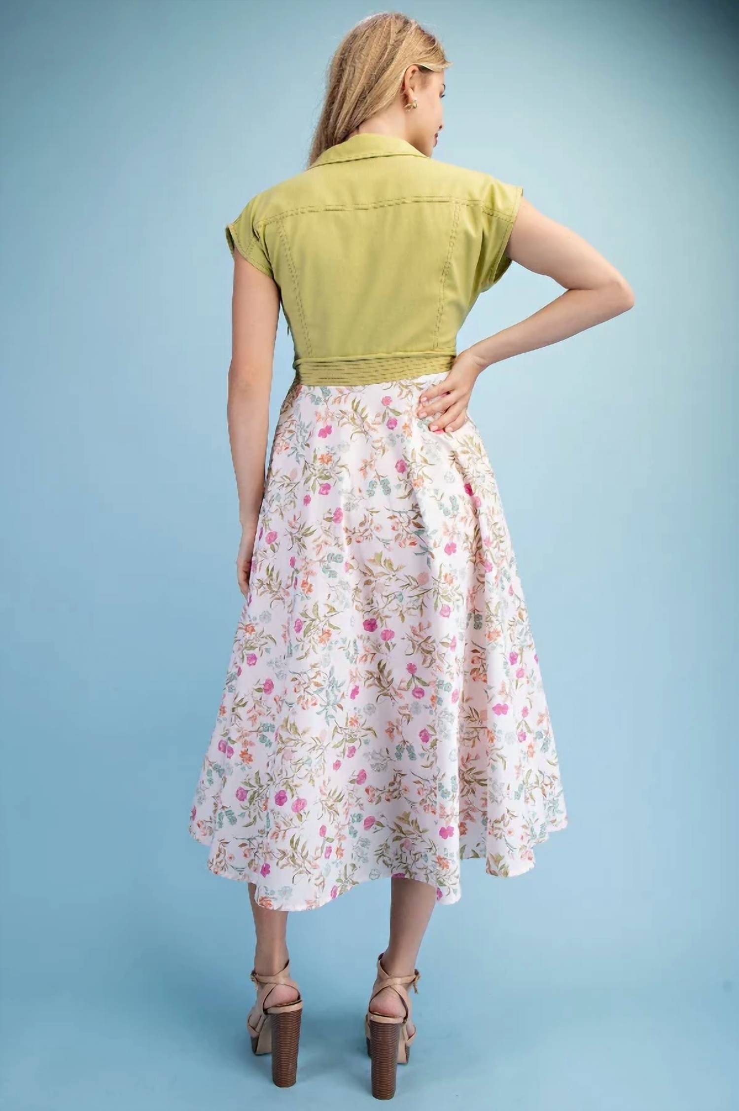 Gigio - Half Button Midi Dress