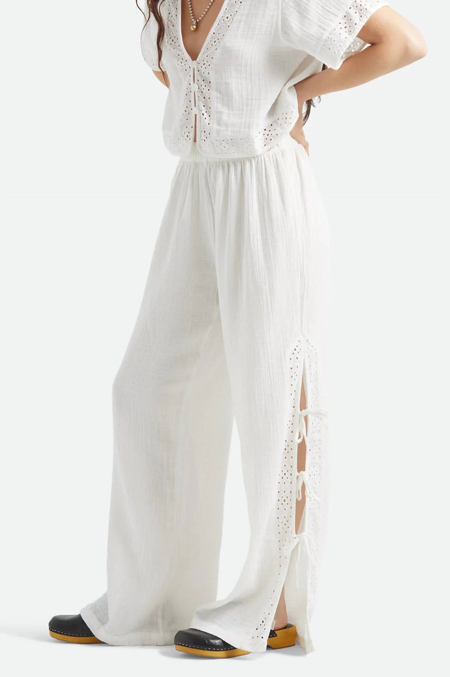 Brixton - Women's Seaside Eyelet Wide Leg Pant